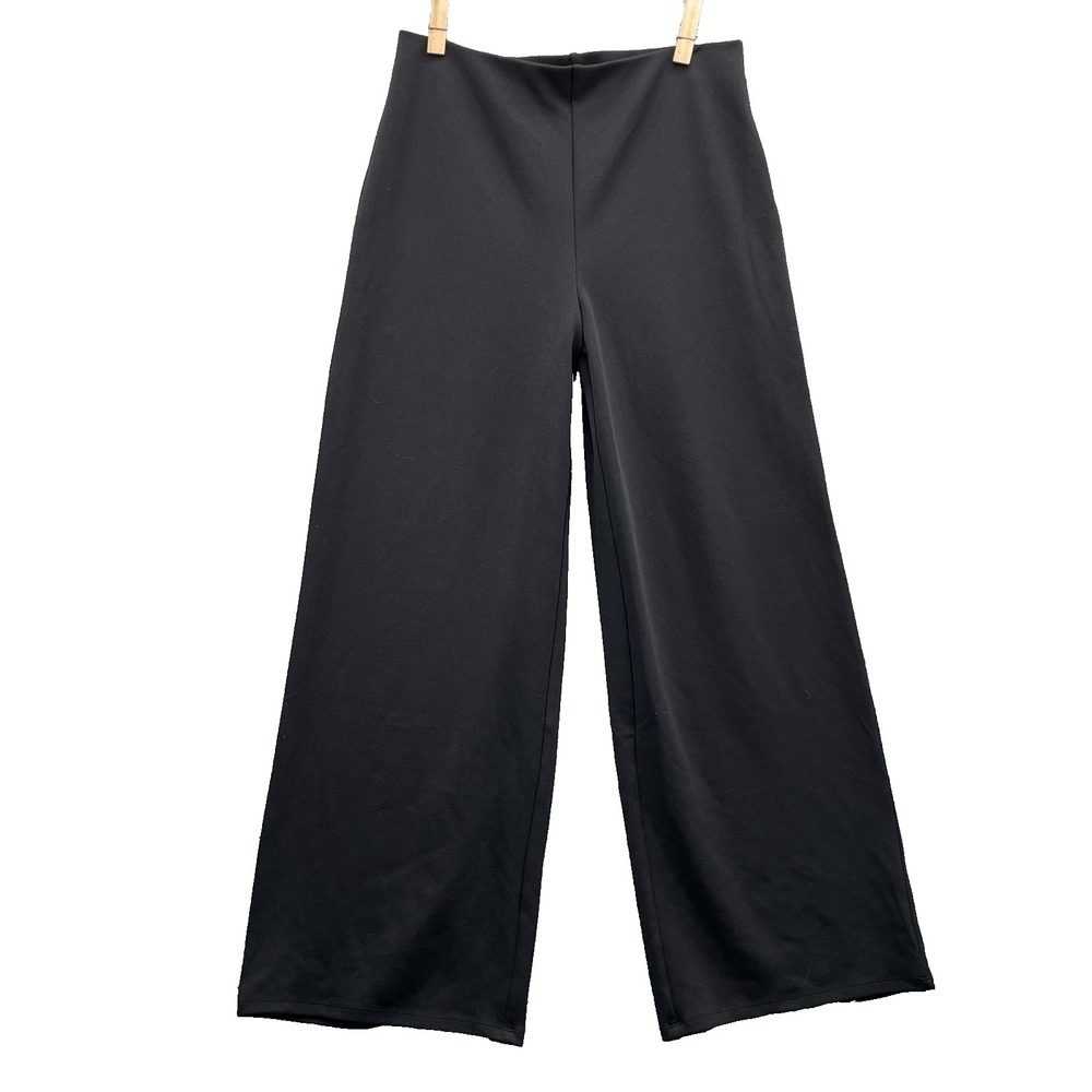 H&M Dress‎ Pants Women's 8 Black Wide Leg Academia Corpcore Classic Office 90's